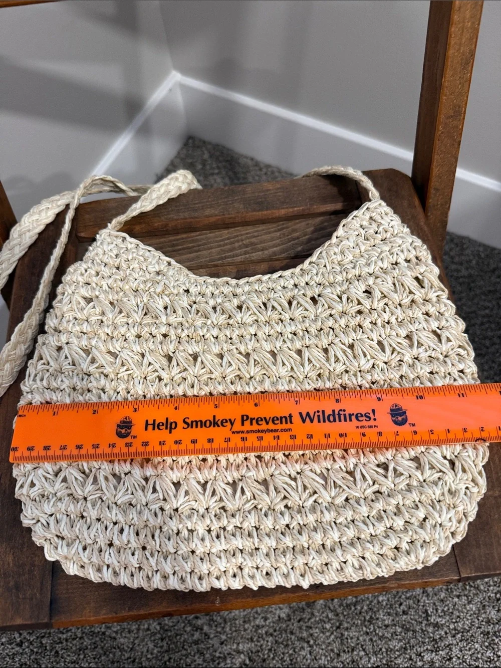 Vintage Sun N Sand Beaded Woven Raffia Shoulder Bag Boho Coastal Beaded Stones